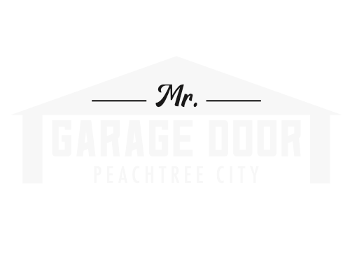 Mr Garage Door Peachtree City Logo in light grey for dark backgrounds